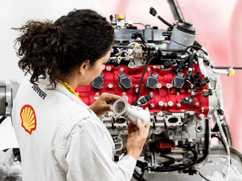 Ferrari engineer working on engine